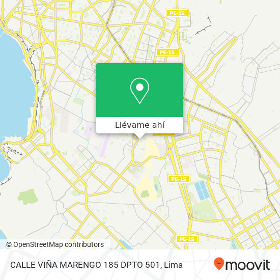 Mapa de CALLE VIÑA MARENGO 185 DPTO 501