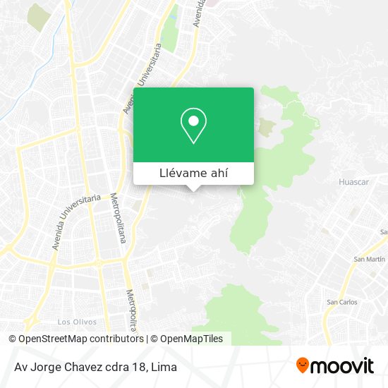 Mapa de Av  Jorge Chavez cdra 18