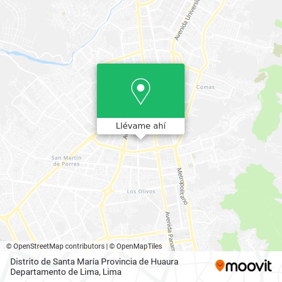 Mapa de Distrito de Santa María Provincia de Huaura Departamento de Lima