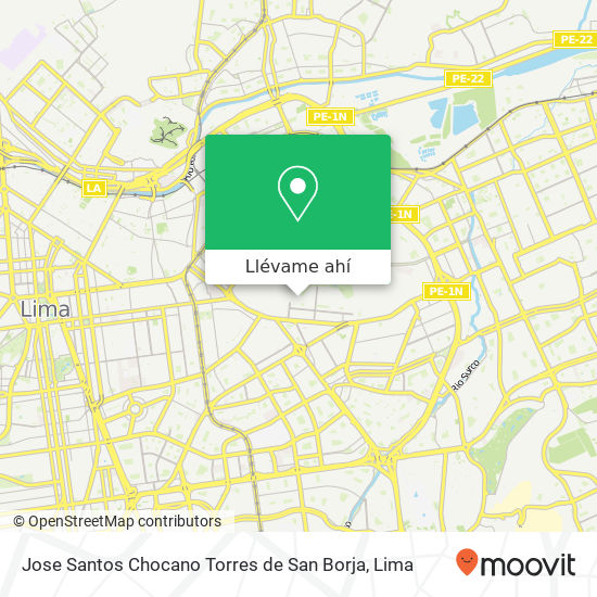 Mapa de Jose Santos Chocano Torres de San Borja