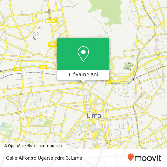 Mapa de Calle Alfonso Ugarte cdra  3