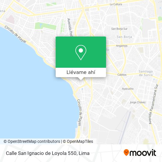 Mapa de Calle San Ignacio de Loyola 550