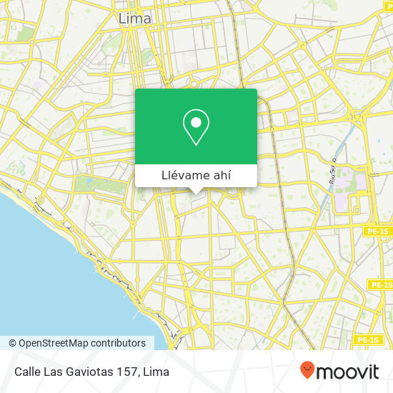 Mapa de Calle Las Gaviotas 157