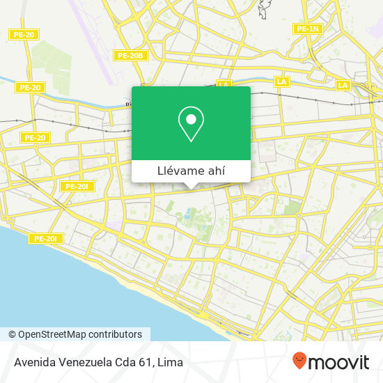 Mapa de Avenida Venezuela Cda 61