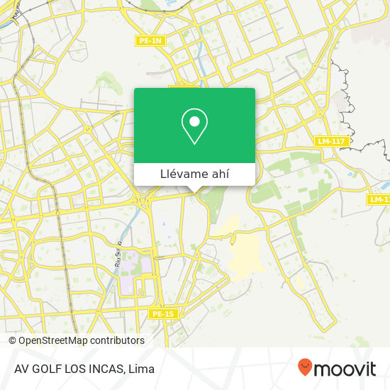 Mapa de AV  GOLF LOS INCAS