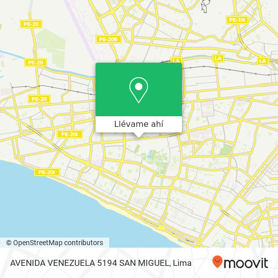 Mapa de AVENIDA VENEZUELA 5194 SAN MIGUEL
