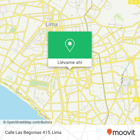 Mapa de Calle Las Begonias 415
