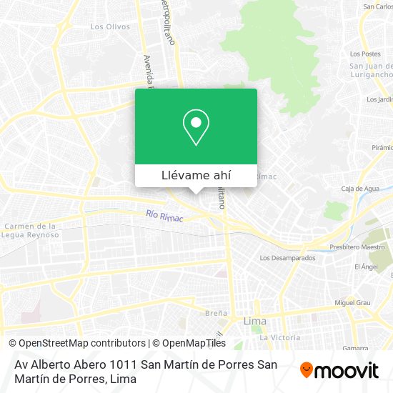 Mapa de Av  Alberto Abero 1011  San Martín de Porres San Martín de Porres