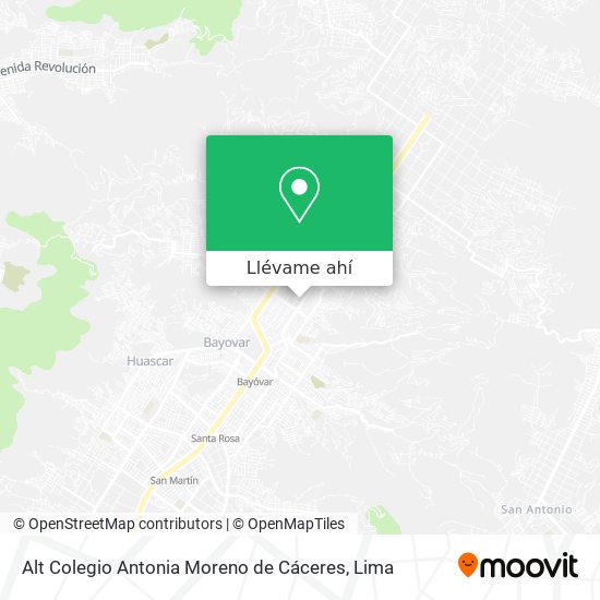 Mapa de Alt  Colegio Antonia Moreno de Cáceres