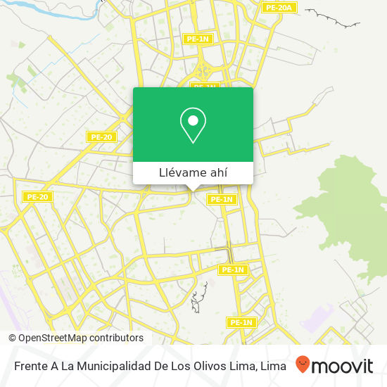 Mapa de Frente A La Municipalidad De Los Olivos  Lima
