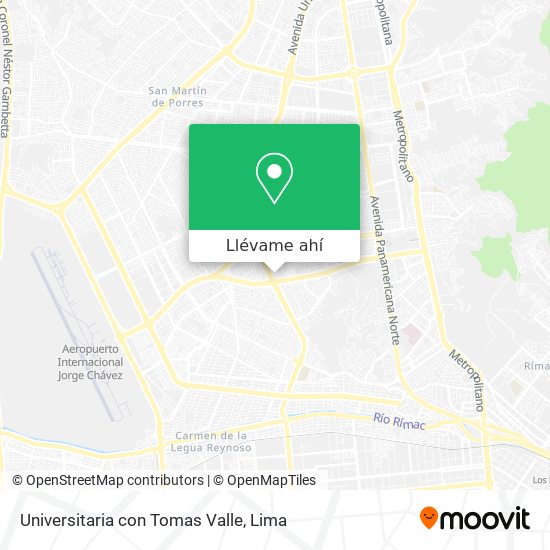 Mapa de Universitaria con Tomas Valle