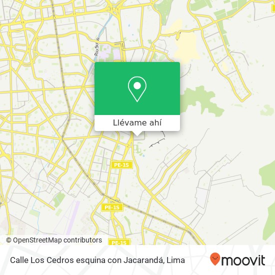 Mapa de Calle Los Cedros esquina con Jacarandá