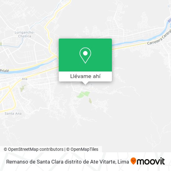 Mapa de Remanso de Santa Clara  distrito de Ate Vitarte
