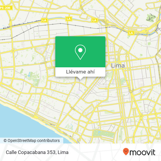 Mapa de Calle Copacabana 353