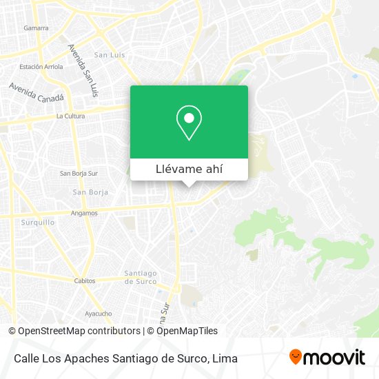 Mapa de Calle Los Apaches  Santiago de Surco