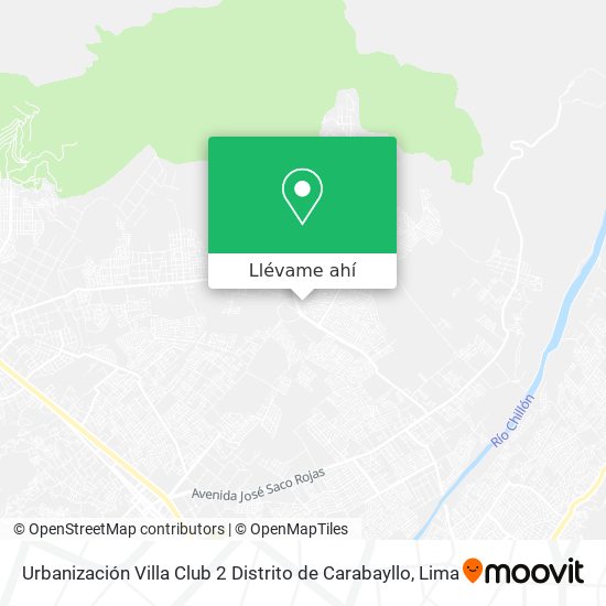 Mapa de Urbanización Villa Club 2  Distrito de Carabayllo