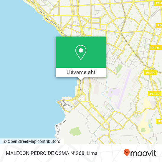 Mapa de MALECON PEDRO DE OSMA N°268