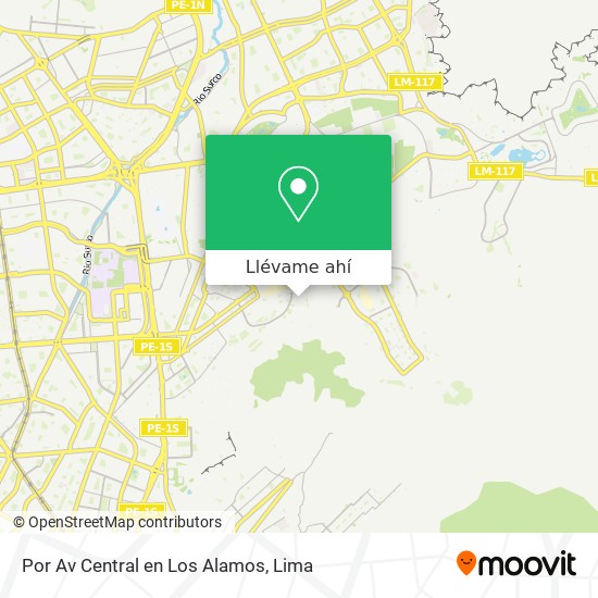 Mapa de Por Av  Central en Los Alamos