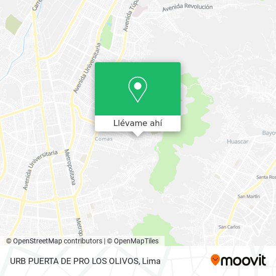 Mapa de URB  PUERTA DE PRO LOS OLIVOS