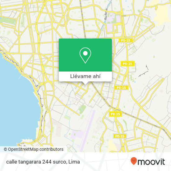 Mapa de calle tangarara 244  surco