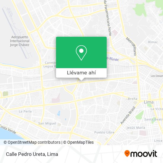 Mapa de Calle Pedro Ureta