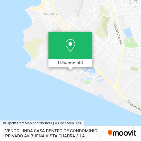 Mapa de VENDO LINDA CASA DENTRO DE CONDOMINIO PRIVADO  AV  BUENA VISTA CUADRA 3  LA ENCANTADA DE VILLA  SUR