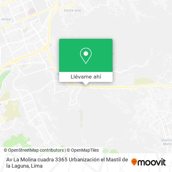 Mapa de Av La Molina cuadra 3365   Urbanización el Mastil de la Laguna