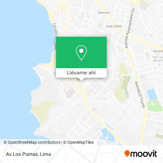 Mapa de Av  Los Pumas