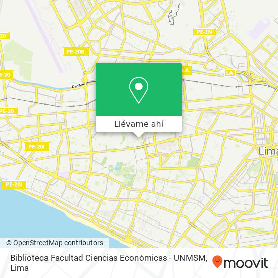 Mapa de Biblioteca Facultad Ciencias Económicas - UNMSM