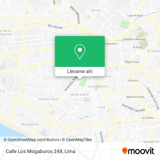 Mapa de Calle Los Mogaburos 248
