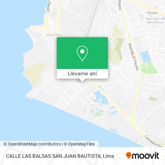 Mapa de CALLE LAS BALSAS SAN JUAN BAUTISTA