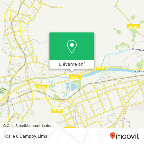 Mapa de Calle 6 Campoy