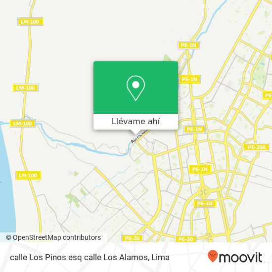Mapa de calle Los Pinos esq calle Los Alamos