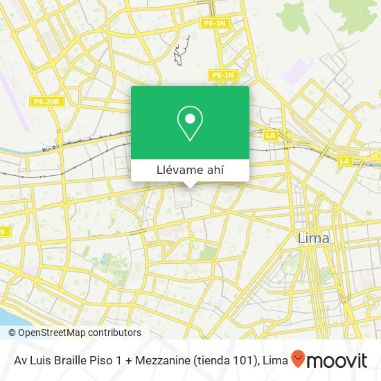 Mapa de Av  Luis Braille    Piso 1 + Mezzanine (tienda 101)