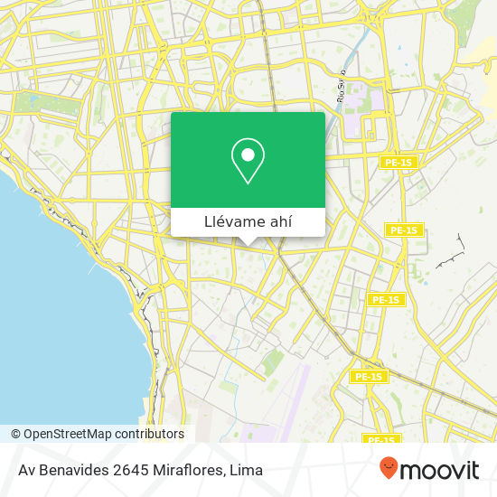 Mapa de Av  Benavides 2645  Miraflores