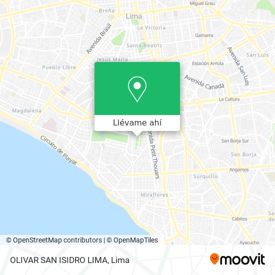 Mapa de OLIVAR SAN ISIDRO LIMA