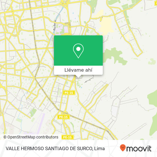 Mapa de VALLE HERMOSO SANTIAGO DE  SURCO