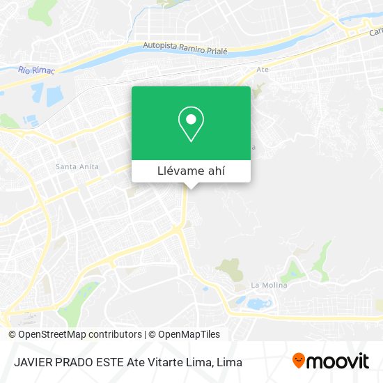 Mapa de JAVIER PRADO ESTE  Ate Vitarte  Lima