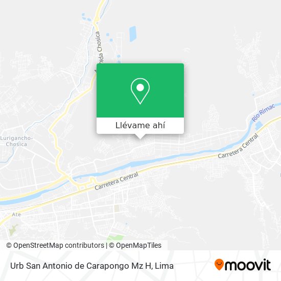 Mapa de Urb  San Antonio de Carapongo Mz H