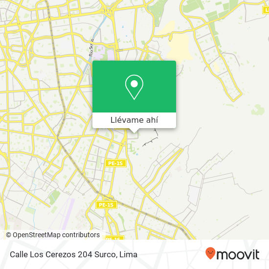 Mapa de Calle Los Cerezos 204  Surco