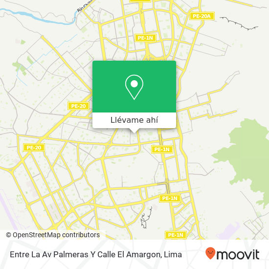 Mapa de Entre La Av  Palmeras Y Calle El Amargon