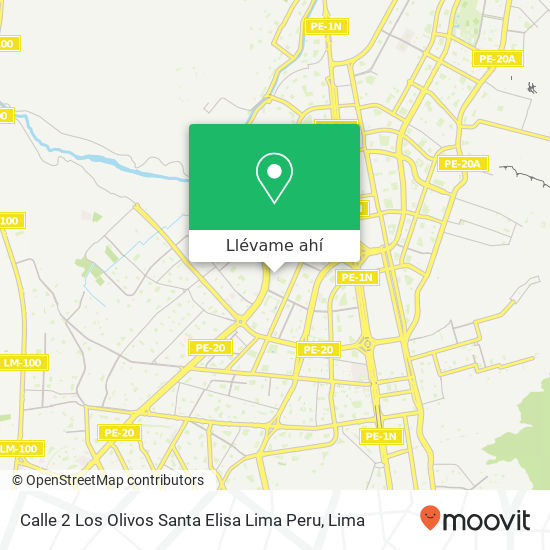 Mapa de Calle 2  Los Olivos  Santa Elisa  Lima  Peru
