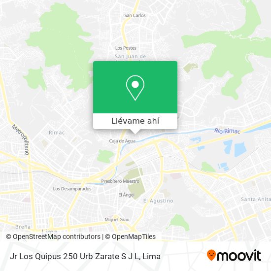 Mapa de Jr  Los Quipus 250 Urb  Zarate S J L