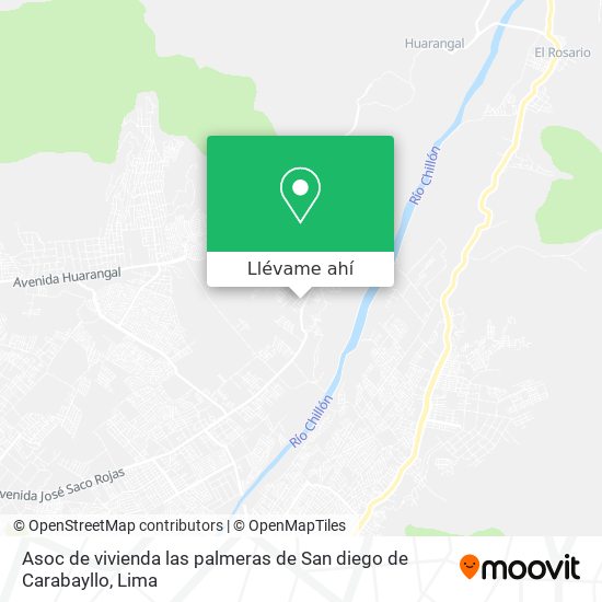 Mapa de Asoc  de vivienda las palmeras de San diego de Carabayllo