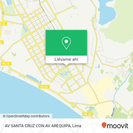 Mapa de AV  SANTA CRUZ CON AV  AREQUIPA