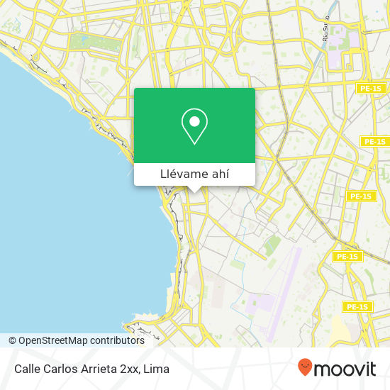 Mapa de Calle Carlos Arrieta 2xx