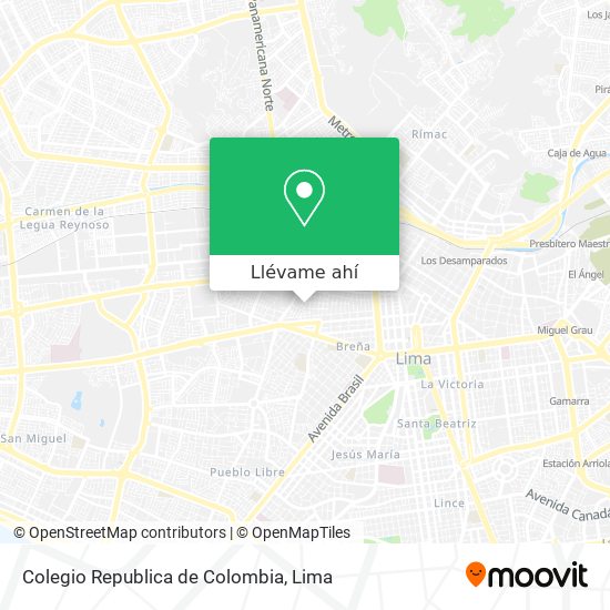 Mapa de Colegio Republica de Colombia