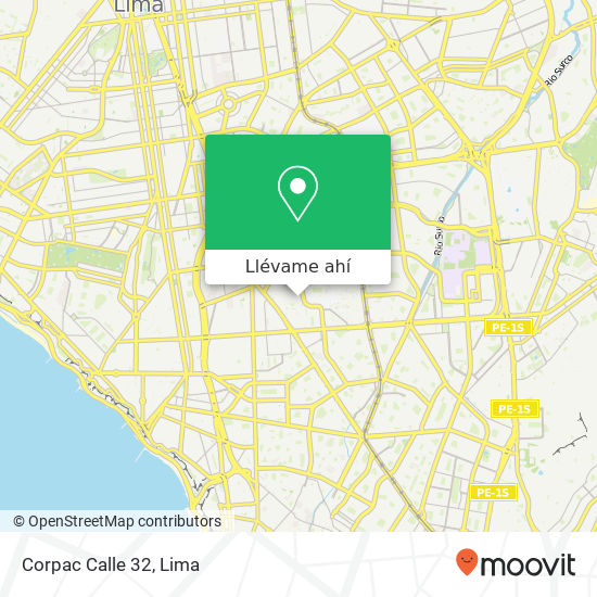 Mapa de Corpac  Calle 32
