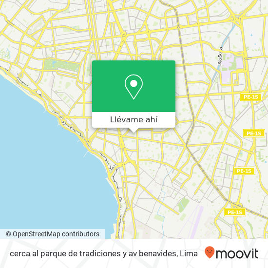 Mapa de cerca al parque de tradiciones y av  benavides