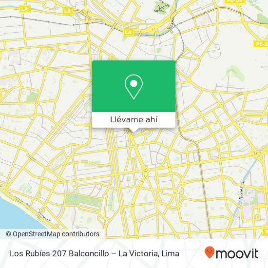 Mapa de Los Rubíes   207 Balconcillo – La Victoria